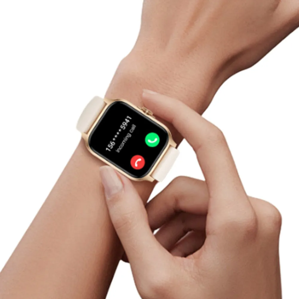 Bluetooth Smart Watch 1.85in HD Fitness Watch with 100  Sports Modes Heart Rate Sleep Monitor for iOS Android Gold