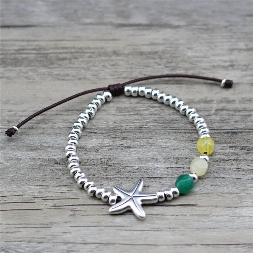 Fashion Jewelry Cute Romantic Adjustable Starfish Anklet For Women